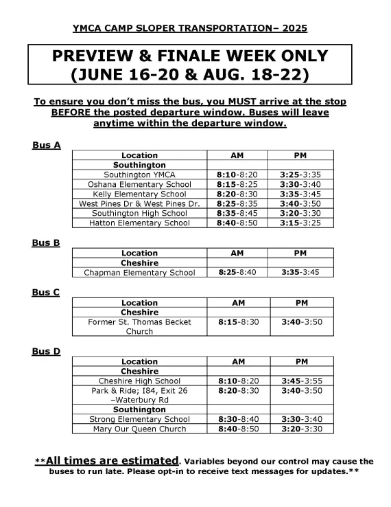 PW/FW 2025 Bus Routes